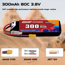 DXF 300mAh 1S 80C 3.8V Lipo Battery Pack for FPV LiPo Battery