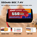 DXF 550mAh 2S 80C 7.4V Lipo Battery Pack for FPV LiPo Battery