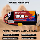 DXF LiPo Battery 3S HV 11.4V 1300mAh 60C with PH2.0 / JST / XT30 / SM / XT60 / EC5 / XT90 for FPV Drone Whoop Micro Racing