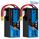 DXF 6S 22.2V 33000mAh 10C Soft Case LiPo Battery with 8AWG Wire for Toy Cars, Boats, UAVs & Drones (1-6 Pack)