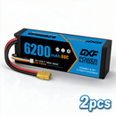 DXF 3S 11.1V 6200mAh 80C Graphene LiPo Hardcase Battery with 10AWG XT90 Plug for 1/8 1/10 RC Car Buggy Truck Boat Drone (1-6 Pack Available)