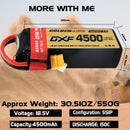 (CN)DXF 5S Lipo Battery 18.5V 150C 4500mAh Soft Case Battery with EC5 XT90 Connector for Car Truck Tank RC Buggy Truggy Racing Hobby