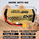 (CN)DXF Lipo Battery 4S 15.2V 10000MAH 150C  lipo Hardcase with  DEANS/T Plug for Rc 1/8 1/10 Buggy Truck Car Off-Road Drone