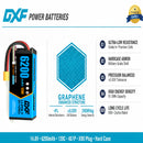 DXF LiPo Battery 4S 14.8V 6200mAh 120C Graphene Softcase with EC5 / T / TRX / XT60 / XT90 / XT150 / Q8s Plug for RC 1/8 1/10 Buggy Truck Car Off-Road Drone