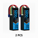 DXF 6S 22.2V 5200mAh 80C Graphene Soft Case LiPo Battery with EC5 Plug for 1/8 1/7 RC Cars, Trucks, Buggies & Boats (1-6 Pack Available)