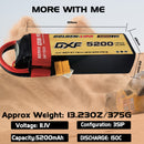 (CN)DXF 3S Lipo Battery 11.1V 150C 5200mAh Soft Case Battery with EC5 XT90 Connector for Car Truck Tank RC Buggy Truggy Racing Hobby
