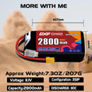 DXF 2800mAh 3S 110C 11.1V Lipo Battery Pack for FPV LiPo Battery