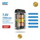 DXF LiPo Battery 2S2P HV 7.6V 7000mAh 140C Graphene NGP Plus Gold Version with 5mm Bullet / EC5 / T / TRX / XT60 / XT90 / XT150 / Q8s Plug for RC 1/10 1/8 Scale Car Racing