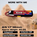 DXF 520mAh 3S 80C 11.4V Lipo Battery Pack for FPV LiPo Battery