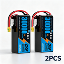 DXF SEMI-SOLID 6S 22.2V 30000mAh 5C Soft Case LiPo Battery with 8AWG Wire for UAVs & Drones (1-6 Pack)