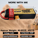 DXF Lipo Battery 3S HV 11.4V 10000mAh 150C GoldSeries Graphene Softcase with EC5 / T / TRX / XT60 / XT90 / XT150 / Q8s Plug for RC 1/8 1/10 Buggy Truck Car Off-Road Drone