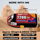 DXF 2200mAh 3S 120C 11.1V Lipo Battery Pack for FPV LiPo Battery