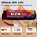 DXF 520mAh 1S 80C 3.8V Lipo Battery Pack for FPV LiPo Battery