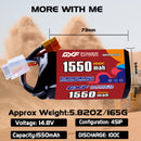 DXF 1550mAh 4S 100C 14.8V Lipo Battery Pack for FPV LiPo Battery