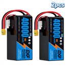 DXF SEMI-SOLID 6S 22.2V 40000mAh 10C Soft Case LiPo Battery with 8AWG Wire for Toy Cars, Boats, UAVs & Drones (1-6 Pack)