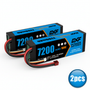 DXF BLUE Series 3S 11.1V 7200mAh 100C Graphene Hardcase LiPo Battery with Deans/T-Plug & 10AWG Wire (1-6 Pack)