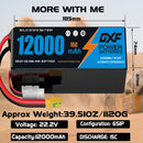 (CN)DXF 6S Lipo Battery 22.2V 15C 12000mAh Soft Case Battery  for Drone UAV FPV Car Truck Tank RC Buggy Truggy Racing Hobby
