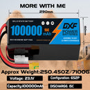 (CN)DXF 6S Lipo Battery 23.1V 15C 100000mAh Soft Case Battery  for Drone UAV FPV Car Truck Tank RC Buggy Truggy Racing Hobby