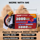 DXF 3000mAh 6S 100C 22.2V Lipo Battery Pack for FPV LiPo Battery