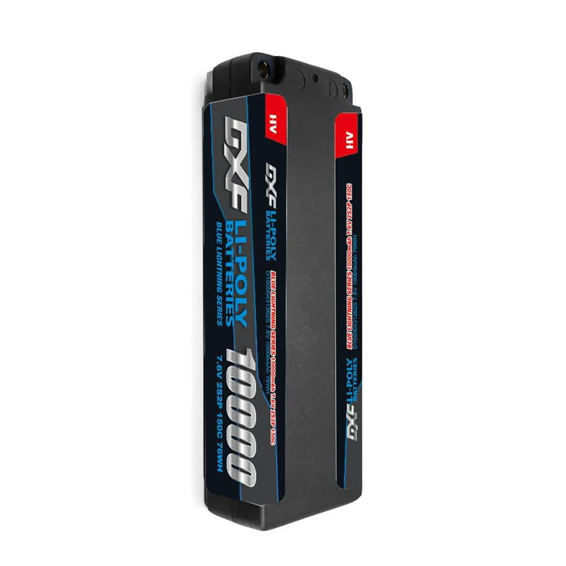 (CN)DXF Lipo Battery 2S 7.6V 10000MAH 150C 5MM  lipo Hardcase with  DEANS/T Plug for Rc 1/8 1/10 Buggy Truck Car Off-Road Drone
