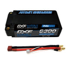 DXF Lipo Battery 2S 7.6V 6300mAh 130C/260C Shorty 5MM Hardcase Battery Graphene Battery for Rc Truck Drone 1/10 1/8 Scale Traxxas Slash 4x4 RC Car Buggy truggy