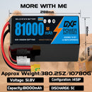 (CN)DXF 14S Lipo Battery 51.8V 5C 81000mAh Soft Case Battery  for Drone UAV FPV Car Truck Tank RC Buggy Truggy Racing Hobby