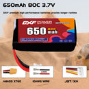 DXF 650mAh 1S 80C 3.7V Lipo Battery Pack for FPV LiPo Battery
