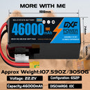 (CN)DXF 6S Lipo Battery 22.2V 10C 46000mAh Soft Case Battery  for Drone UAV FPV Car Truck Tank RC Buggy Truggy Racing Hobby