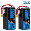 DXF SEMI-SOLID 14S 53.9V 23000mAh 15C Soft Case LiPo Battery with 8AWG Wire for Toy Cars, Boats, UAVs & Drones (1-6 Pack)