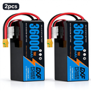 DXF 6S 23.1V 36000mAh 15C Soft Case LiPo Battery with 8AWG Wire for Toy Cars, Boats, UAVs & Drones (1-6 Pack)