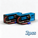 DXF 4S 14.8V 5200mAh 80C BLUE Series Graphene LiPo Hardcase Battery with 10AWG EC5 Plug for 1/8 1/10 RC Car Truck Boat Drone (1-6 Pack Available)