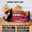 DXF 2800mAh 4S 110C 14.8V Lipo Battery Pack for FPV LiPo Battery
