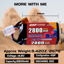 DXF 2800mAh 4S 100C 14.8V Lipo Battery Pack for FPV LiPo Battery