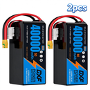 DXF SEMI-SOLID 12S 44.4V 40000mAh 5C Soft Case LiPo Battery with 8AWG Wire for Toy Cars, Boats, UAVs & Drones (1-6 Pack)