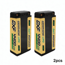 DXF NGP‑PLUS 2S 7.4V 4400mAh 150C Graphene Shorty Hardcase LiPo Battery with 5mm Bullet & Deans T-Plug, BRCA Certified (1-6 Pack)