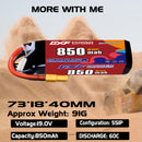 DXF 850mAh 5S 60C 19.0V Lipo Battery Pack for FPV LiPo Battery