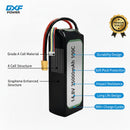 DXF Lipo Battery 4S 14.8V 3500mAh 100C GoldSeries Graphene Softcase with EC5 / T / TRX / XT60 / XT90 / XT150 / Q8s Plug for RC 1/8 1/10 Buggy Truck Car Off-Road Drone