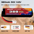 DXF 380mAh 1S 90C 3.8V Lipo Battery Pack for FPV LiPo Battery