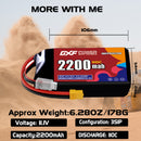 DXF 2200mAh 3S 110C 11.1V Lipo Battery Pack for FPV LiPo Battery