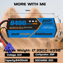 (CA)DXF Lipo Battery 3S 11.1V 8400mAh 120C/240C HardCase EC5 Plug Lipo Battery for RC HPI HSP 1/8 1/10 Buggy RC Car Truck