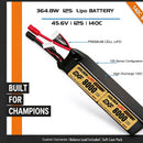 DXF Lipo Battery 12S HV 45.6V 8000mAh 140C GoldSeries Graphene Softcase with EC5 / T / TRX / XT60 / XT90 / XT150 / Q8s Plug for RC 1/8 1/10 Buggy Truck Car Off-Road Drone