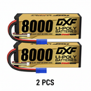 DXF 4S 15.2V 8000mAh 140C Graphene Hardcase LiPo Battery with EC5 Plug for 1/8 RC Cars, Trucks, Buggies & Boats (1-6 Pack Available)