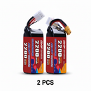 DXF 6S 22.2V 2200mAh 150C Graphene Softcase LiPo Battery with XT60 Plug for FPV Racing Drones, Quadcopters & RC Planes (1-6 Pack Available)