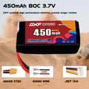 DXF 450mAh 1S 80C 3.7V Lipo Battery Pack for FPV LiPo Battery