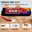 DXF 550mAh 1S 90C 3.7V Lipo Battery Pack for FPV LiPo Battery
