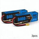 DXF BLUE Series 3S 11.1V 8400mAh 120C Graphene Hardcase LiPo Battery with 10AWG XT90 Plug for RC Car Truck (1-6 Pack)