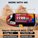 DXF 2200mAh 3S 150C 11.1V Lipo Battery Pack for FPV LiPo Battery