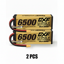 DXF 4S 14.8V 6500mAh 100C Graphene LiPo Battery Hardcase - Gold Series with XT90 Plug for 1/8 1/10 RC Cars, Trucks & Drones (1-6 Pack Available)