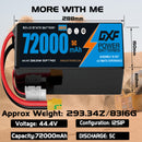 (CN)DXF 12S Lipo Battery 44.4V 5C 72000mAh Soft Case Battery  for Drone UAV FPV Car Truck Tank RC Buggy Truggy Racing Hobby