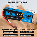 (CA)DXF Lipo Battery 3S 11.1V 8400mAh 120C/240C HardCase Deans/T Plug Lipo Battery for RC HPI HSP 1/8 1/10 Buggy RC Car Truck